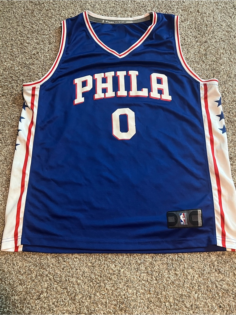 NBA Authentic Fanatics Philadelphia 76ers Tyrese Maxey Jersey Men’s Large (48)